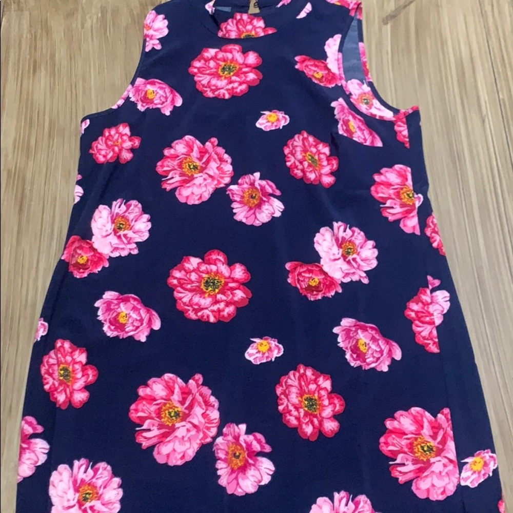 high neck floral dress